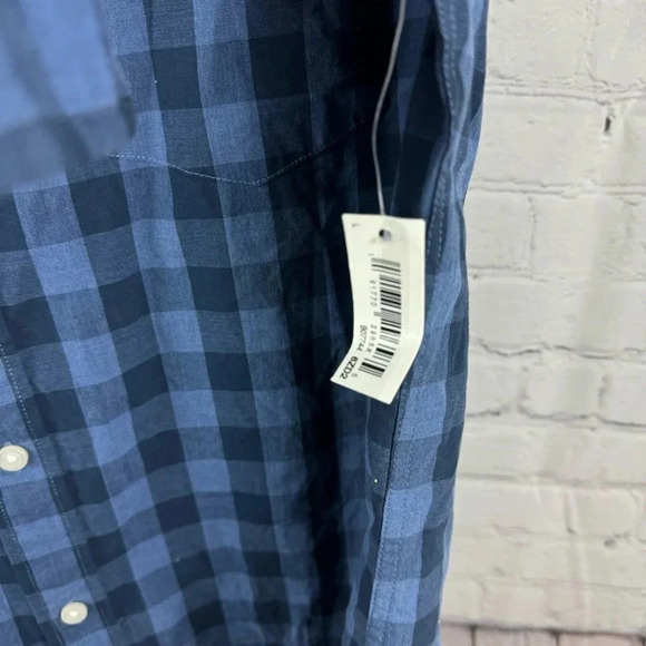 Goodthreads Blue Plaid Casual Long Sleeve Button Down Shirt Size Large - Picture 7 of 8
